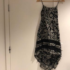Black and white Hi-Lo Dress